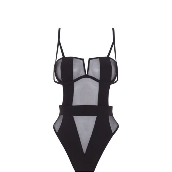 BNWT Bluebella | Orla Mesh Bodysuit | Black | 32C - Picture 1 of 6